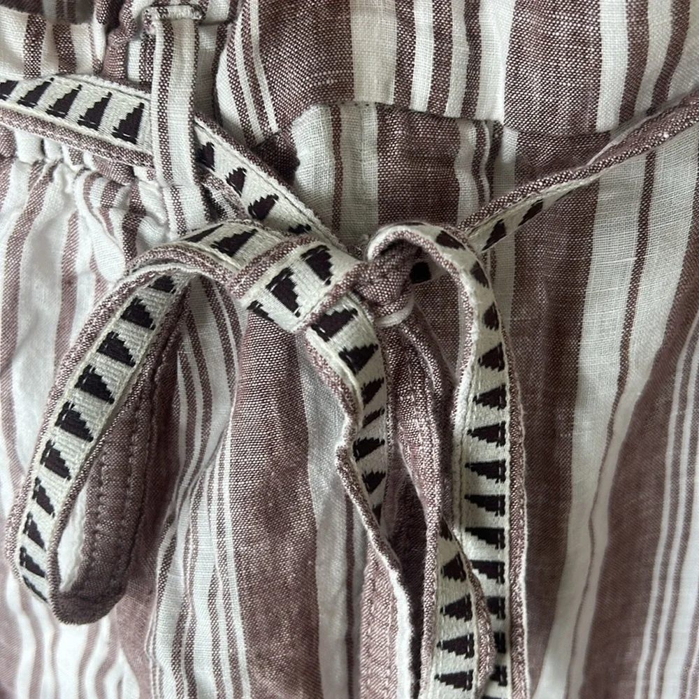 LemLem X H&M Striped 100% Linen Pants Size Small